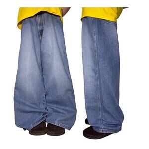 Y2k BAGGY Fit Jeans Mens Todd Oldham 35x28 skater Wide Leg Type
